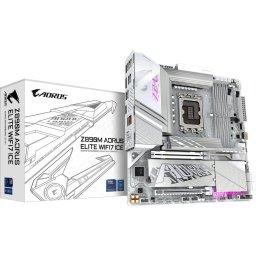 Placa de baza GIGABYTE Z890M Aorus Elite WF7 ICE Mainboard, Sockel LGA 1851, Intel Z890, mATX, DDR5