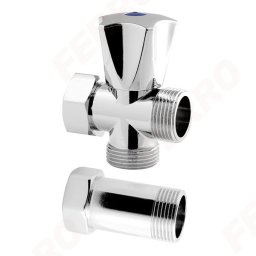 Robinet coltar tip ciuperca 3/4" crom cu racord prelungire , crom