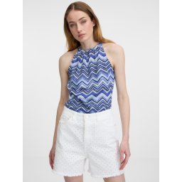 Orsay Blue Women's Patterned Tank Top - Women's