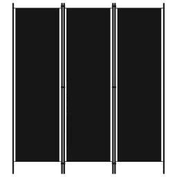 Paravan de camera cu 3 panouri, negru, 150 x 180 cm GartenMobel Dekor