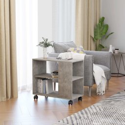 Masa laterala, gri beton, 70x35x55 cm, lemn compozit GartenMobel Dekor