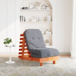 Canapea futon cu saltea, maro, 60x206x11 cm, lemn masiv de pin GartenMobel Dekor