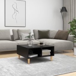 Masa de cafea, negru, 60x60x30 cm, lemn prelucrat GartenMobel Dekor