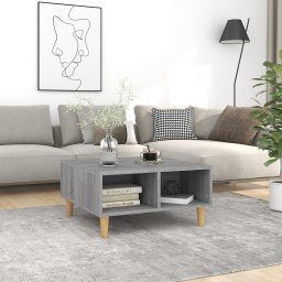 Masa de cafea, gri sonoma, 60x60x30 cm, lemn prelucrat GartenMobel Dekor