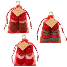 Sosete bebelusi diverse modele Craciun 0-6 luni Festive Socks