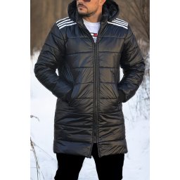 Geaca barbati cu gluga - ACTIVe - Negru lucios