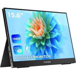 Monitor portabil Blackview Table 8 - Monitor de gaming de 15.6 pentru laptop, monitor computer 1080P FHD, extensie ecran laptop USB-C HDMI, display HDR IPS cu coperta inteligenta si difuzoare