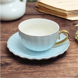 Set Ceasca si Farfurie din portelan, LONDON, 200 ml