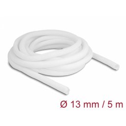 Plasa pentru organizarea cablurilor cu auto-inchidere 5m x 13mm Alb, Delock 20808