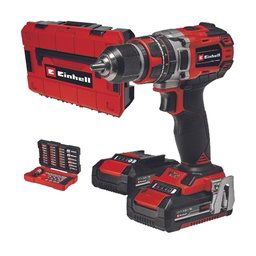 Einhell - TP-CD 18/50 Li-i BL +39 PXC - Masina de gaurit si insurubat cu percutie cu 2 acumulatori, Li-Ion, 18 V, 2 Ah, 50 Nm, motor fara perii, led iluminare, valiza plastic, accesorii