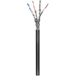 cablu de retea pentru exterior s/ftp cat.6 gri, rola 100m, goobay