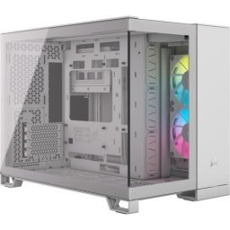 Carcasa 2500X TG RGB Middle Tower Fara sursa mATX,mITX White