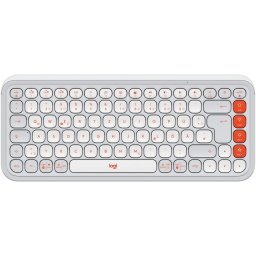Tastatura 920-013072, Bluetooth/USB Wireless, Layout US, Alb/Portocaliu