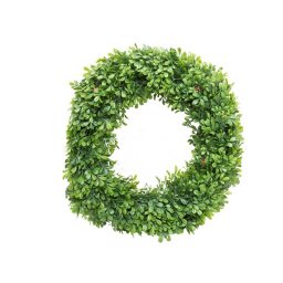 Coronita ruscus artificial+bobite rosii pentru decoratiuni florale 8363