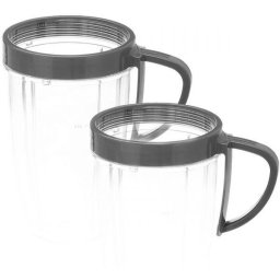 Set de 2 inele cu maner pentru cana nutribullet NBM-VE003DL - AS00002888, Compatibil cu modelele Original NB6 si Pro NB9