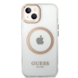Husa Husa pentru iPhone 15 Plus / iPhone 14 Plus - Metal Outline Magsafe (GUHMP15MHTRMD) - Gold