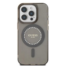 Husa Husa pentru iPhone 16 Pro - Guess IML Rhinestones MagSafe (GUHMP16LPFTDTEK) - Black