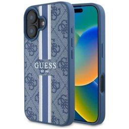 Husa Husa pentru iPhone 16 - Hardcase 4G Printed Stripes MagSafe (GUHMP16SP4RPSB) - Blue