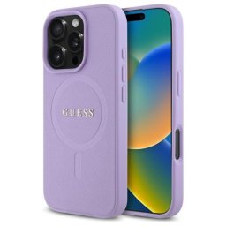 Husa Husa pentru iPhone 16 Pro Max - Guess Saffiano MagSafe (GUHMP16XPSAHMCU) - Purple