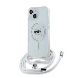 Husa Karl Lagerfeld IML Crossbody MagSafe (KLHMP15SHCKHNT) Karl Head - Husă telefon - compatibil cu Apple iPhone 15 / iPhone 14 / iPhone 13 - MagSafe