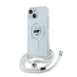 Husa Husa pentru iPhone 15 / iPhone 14 / iPhone 13 - Karl Lagerfeld IML MagSafe (KLHMP15SHCCHNT) - Transparent Choupette Head&Cord