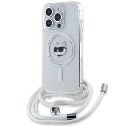 Husa Husa pentru iPhone 15 Pro - Karl Lagerfeld IML MagSafe (KLHMP15SLHCCHNT) - Transparent Choupette Head&Cord