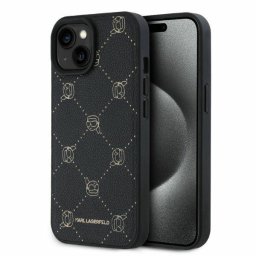Husa Husa iPhone 15 - Karl Lagerfeld Leather MagSafe (KLHMP15SPGKHPHK) - Karl Head