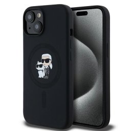Husa Husa pentru iPhone 15 Plus / iPhone 14 Plus - Karl Lagerfeld Silicone MagSafe (KLHMP15MSCMKCRHK) - Karl&Choupette