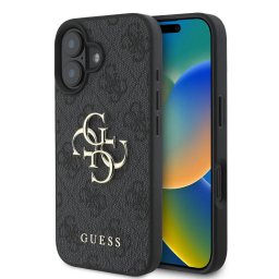 Husa Husa pentru iPhone 16 - Hardcase 4G Big Logo (GUHCP16S4GMGGR) - Black