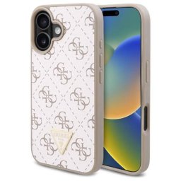 Husa Husa pentru iPhone 16 - Hardcase 4G Triangle Metal Logo (GUHCP16SPG4GPH) - White