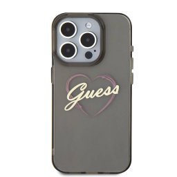 Husa Husa pentru iPhone 16 Pro - Guess Hardcase IML Heart (GUHCP16LHCHGSPK) - Black