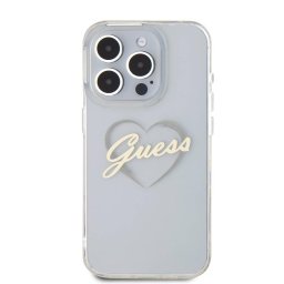 Husa Husa pentru iPhone 16 Pro - Guess Hardcase IML Heart (GUHCP16LHCHGSPT) - Clear