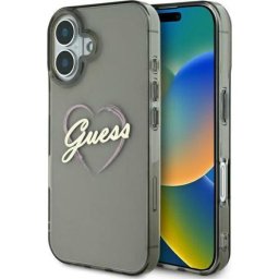 Husa Husa pentru iPhone 16 - Hardcase IML Heart (GUHCP16SHCHGSPK) - Black