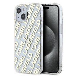 Husa Husa pentru iPhone 15 / iPhone 14 / iPhone 13 - Karl Lagerfeld IML Luxury (KLHCP15SHKFOEMD) - Gold Fullover Logo