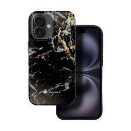 Husa Iphone 16 Forcell F-Protect Mirage marmura negru