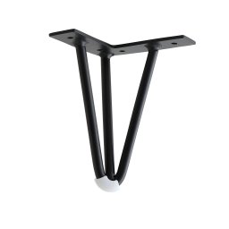 Picior pentru mobilier si canapele, model TRINITY, H=120 250 mm, finisaj negru mat (Inaltime: 250 mm)