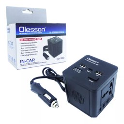 Invertor auto 150W 12/24V Olesson DC la 220V AC cu 2xUSB