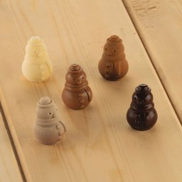 Forma Silicon pentru Praline si Ciocolata Om de Zapada 3D O 2.6 x H 3.5 cm, 8 ml, 14 cavitati (SCG062)
