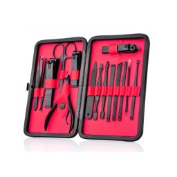 Trusa Manichiura-Pedichiura, 16 piese, Gonga® Negru