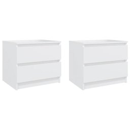 Noptiere, 2 buc., alb, 50x39x43,5 cm, PAL GartenMobel Dekor