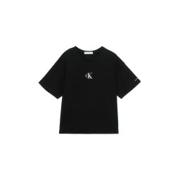 Calvin Klein Jeans Tricou negru / alb