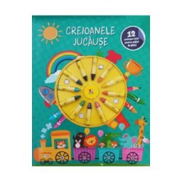 Creioanele jucause. Carte de colorat. 12 creioane mici pentru maini de pitici
