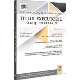 Revista romana de executare silita Nr.1 din 2024