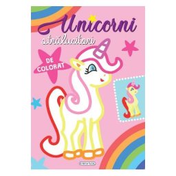 Unicorni stralucitori de colorat: Roz