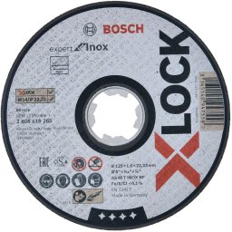 Bosch cutting disc X-LOCK Expert for Inox 125mm straight (125 x 1.6 x 22.23mm)