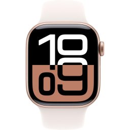 Smartwatch Watch 10 GPS, Carcasa Rose Gold Aluminium 46mm, pale pink sport band M/L