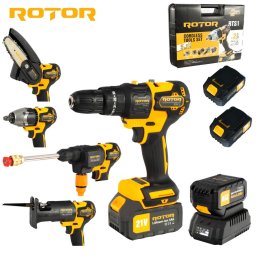 Multifunctional 5 in 1 pe acumulator RTS1, 24000 rot/min, 21V/3Ah, Brushless