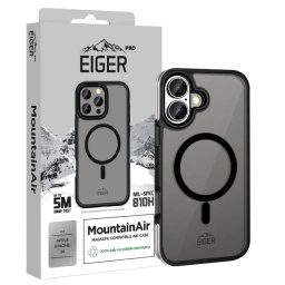 Husa Eiger Pro MountainAir MagSafe - Husă telefon - compatibil cu Apple iPhone 16 - MagSafe - culoare Negru