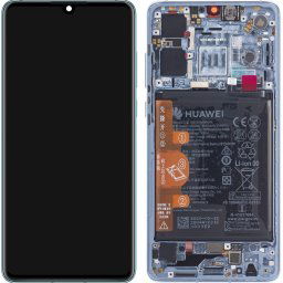 Piese si componente Display cu Touchscreen Huawei P30, cu Rama si Acumulator, Bleu (Breathing Crystal), Service Pack 02354HMF