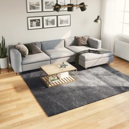Covor HUARTE, fir scurt, moale si lavabil, antracit, 240x240 cm GartenMobel Dekor